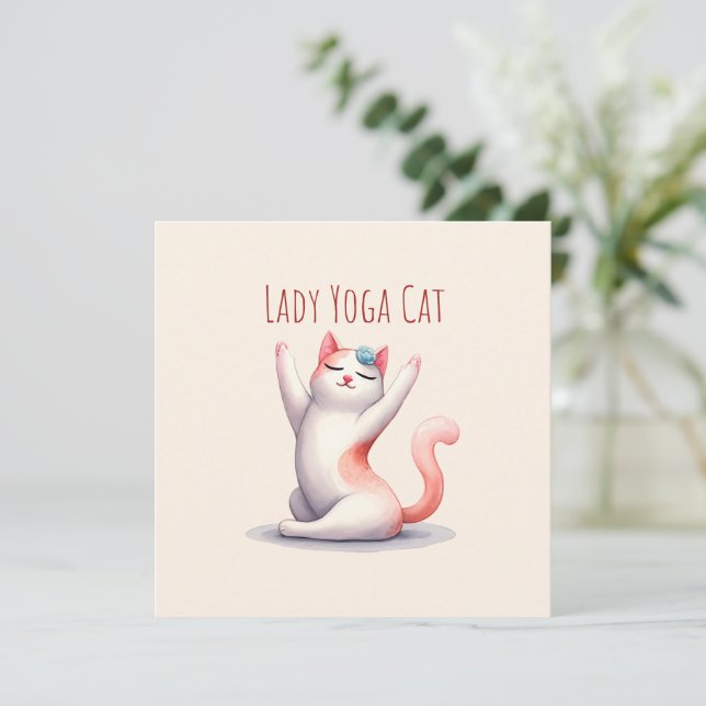 Cat Yoga Pose - Lady Yoga Cat (Stehend Vorderseite)