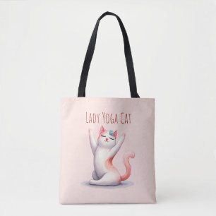Cat Yoga Pose - Lady Yoga Cat
