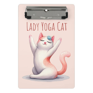 Cat Yoga Pose - Lady Yoga Cat Mini Klemmbrett