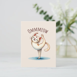 Cat Yoga Pose - Meow Postkarte
