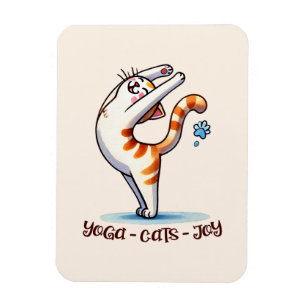 Cat Yoga Pose - Yoga - Katzen - Joy Magnet