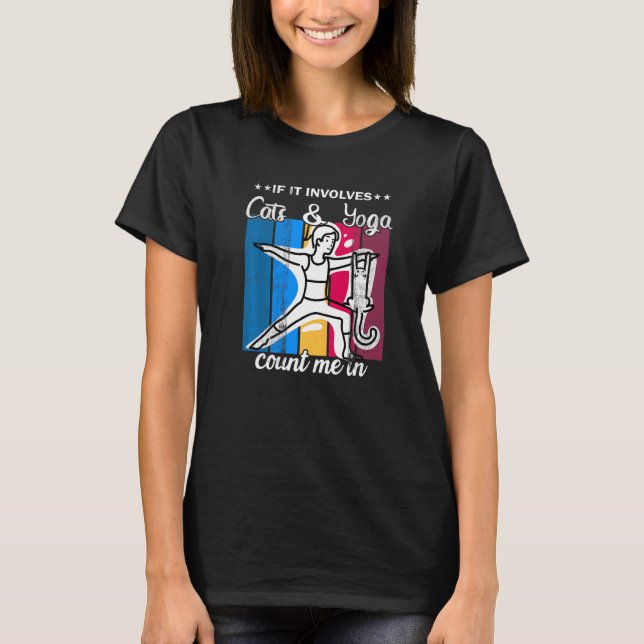 Cat Yoga Pose Yoga Time T-Shirt (Vorderseite)