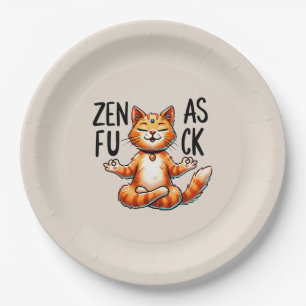 Cat Yoga Pose - Zen Pappteller