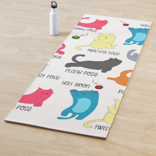 Cat Yoga-Posen   Funny Yoga Mat Yogamatte