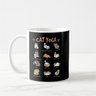 Cat Yoga Posen Katzen, die Achtsamkeit üben Kaffeetasse