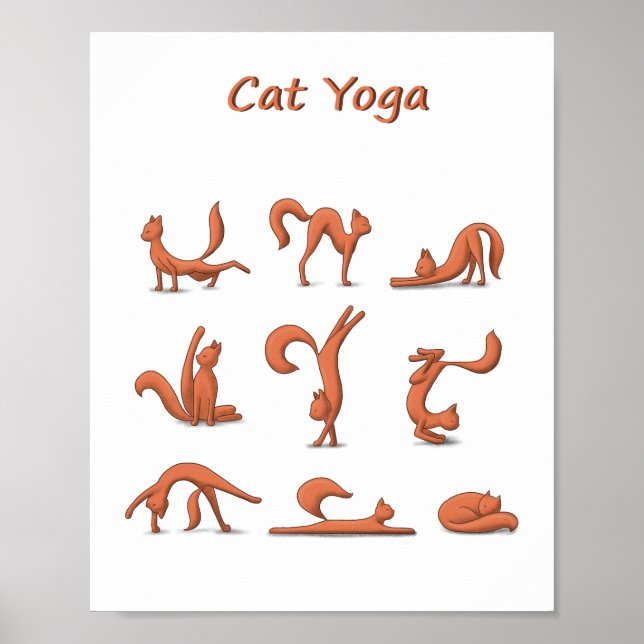 Cat Yoga Poster (Vorne)