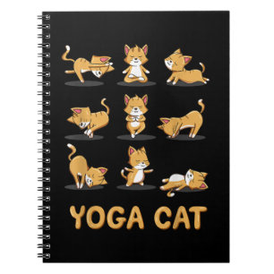 Cat Yoga Zen Cat Yoga Pose Medizin Männer Frauen K Notizblock
