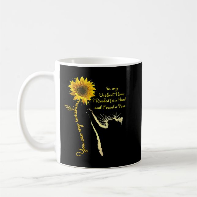 Cat You Are My Sunshine Sunflower In My Darkest Ho Kaffeetasse (Links)
