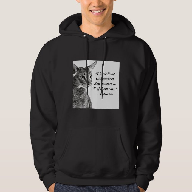 Cat Zen Master Eckhart Tolle Hoodie (Vorderseite)