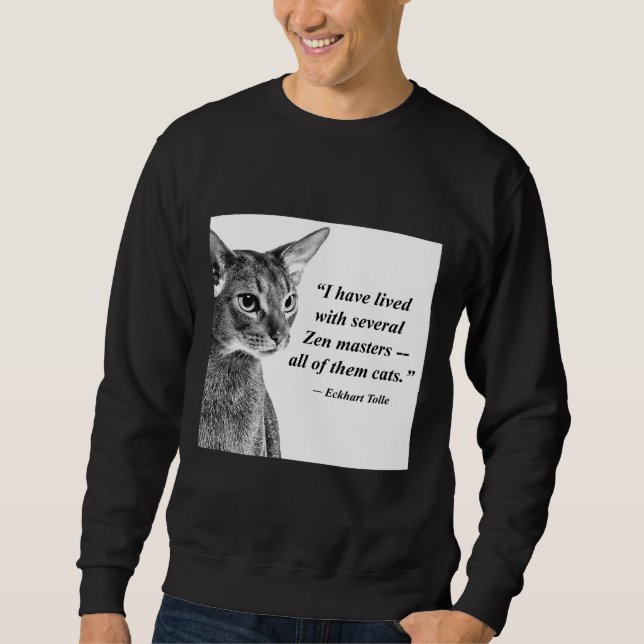 Cat Zen Master Eckhart Tolle Sweatshirt (Vorderseite)