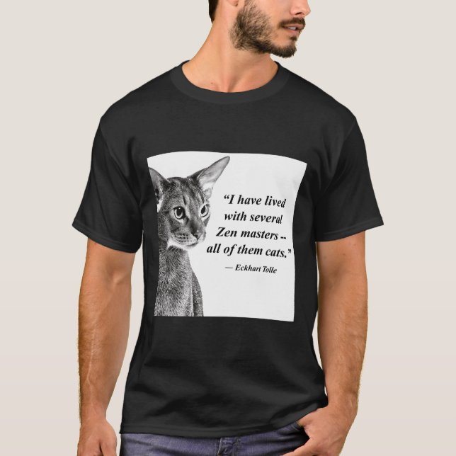 Cat Zen Master Eckhart Tolle T-Shirt (Vorderseite)