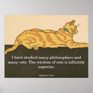 Cat Zitat von Hippolyte Taine, Edward Penfield Poster