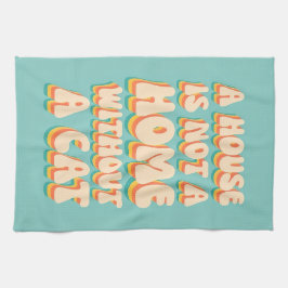 Cat Zuhause Geschirrtuch