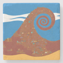 Cataclysm - Marmorsteinstein-Untersetzer