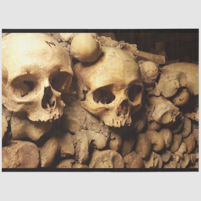 Catacomb Skulls 17 Dekoupage Tissue Seidenpapier (Vorderseite)