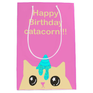 Catacorn-Geschenktüte (Geburtstag) Mittlere Geschenktüte