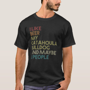 Catahoula Bulldog Hundebesitzer Bier Lover Quote V T-Shirt