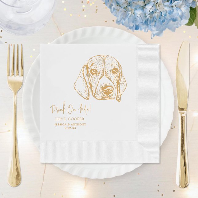 Catahoula Dog Custom Dog Wedding Napkins Serviette (Von Creator hochgeladen)