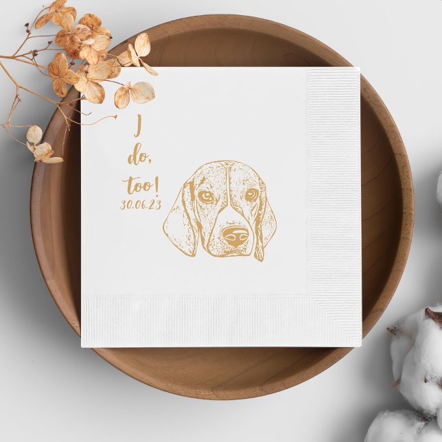 Catahoula Dog I do to Custom Dog Wedding Napkins Serviette (Von Creator hochgeladen)