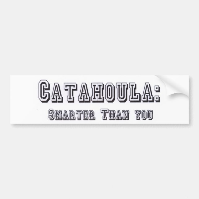 Catahoula intelligenter als Sie Autoaufkleber (Vorne)