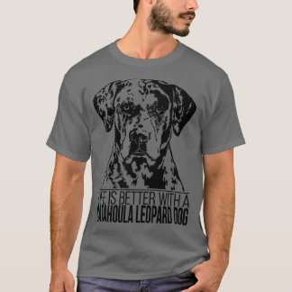 CATAHOULA LEOPARD DOG Leben ist besser Hund Mutter T-Shirt