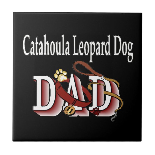 Catahoula Leopard Dog Vater Fliese (Vorderseite)