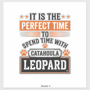Catahoula Leopard Dog Vintage Time-Shirt-Design_1 Aufkleber