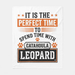Catahoula Leopard Dog Vintage Time-Shirt-Design_1 Fleecedecke