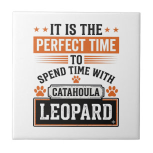 Catahoula Leopard Dog Vintage Time-Shirt-Design_1 Fliese