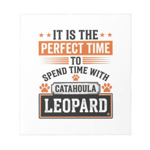 Catahoula Leopard Dog Vintage Time-Shirt-Design_1 Notizblock