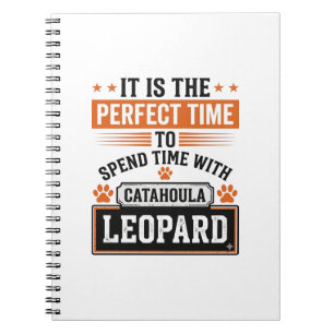 Catahoula Leopard Dog Vintage Time-Shirt Design_1 Notizblock