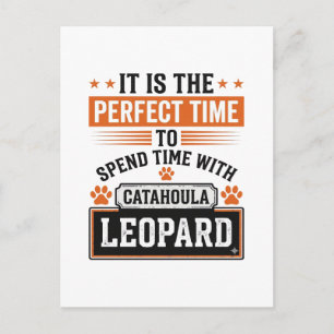 Catahoula Leopard Dog Vintage Time-Shirt-Design_1 Postkarte