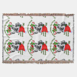 Catahoula Leopard Dog Weihnachten Decke