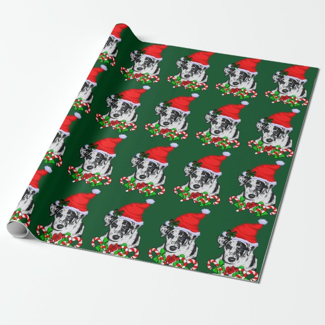 Catahoula Leopard Dog Weihnachten Geschenkpapier (Ungerollt)