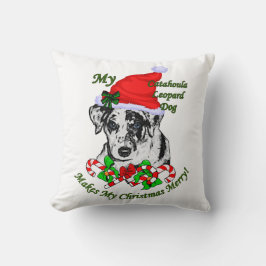 Catahoula Leopard Dog Weihnachten Kissen