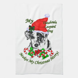 Catahoula Leopard Dog Weihnachten Küchentuch
