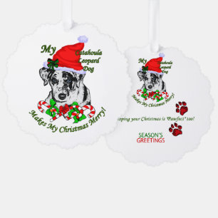 Catahoula Leopard Dog Weihnachten Ornament Karte