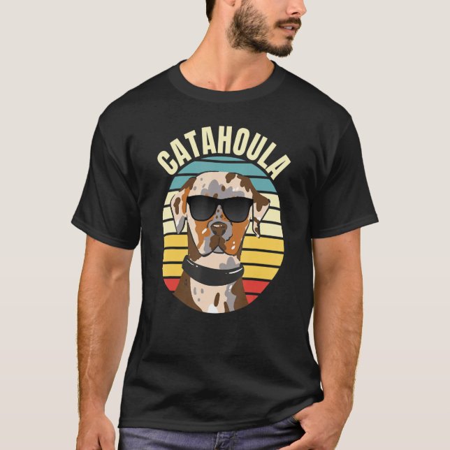 Catahoula Leopard Dog with Sunglasses Catahoula T-Shirt (Vorderseite)