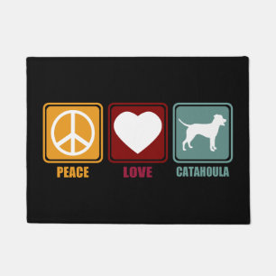 Catahoula Leopard Hund Breed Peace Liebe Geschenk Fußmatte