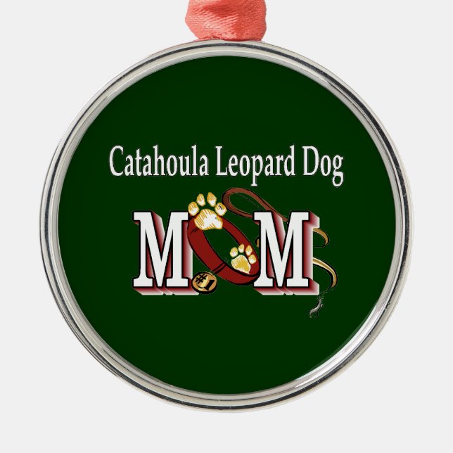 Catahoula Leopard Hund MAMA Ornament Aus Metall (Vorne)