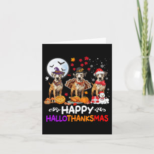 Catahoula Leopard Hund Weihnachten Hallothankmas T Karte