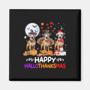 Catahoula Leopard Hund Weihnachten Hallothankmas T Magnet