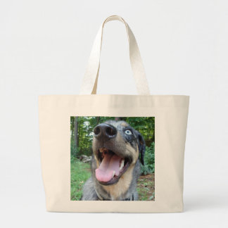 Catahoula Leopard-Hundegesicht Jumbo Stoffbeutel