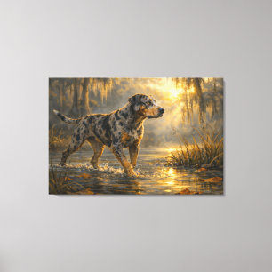 Catahoula Sunrise   Jagdhund Kunst   Gespannt  Leinwanddruck