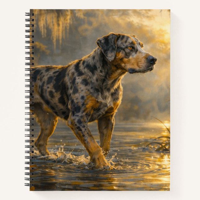 Catahoula Sunrise | Jagdhund-Kunst | Notizbuch (Vorderseite)