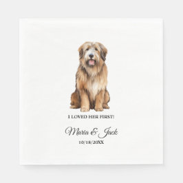 Catalan Sheepdog Pet Cocktail Wedding Serviette