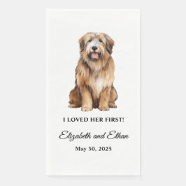 Catalan Sheepdog Wedding Dinner Serviette