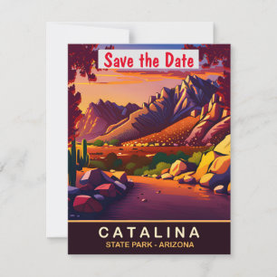 Catalina Arizona Sonnenuntergangs-Hochzeitseinladu Save The Date