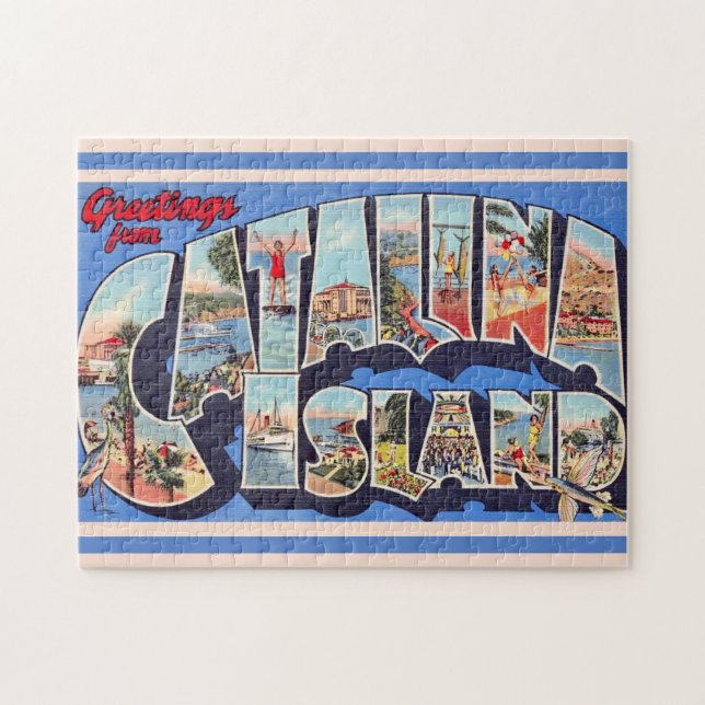 Catalina-Insel-Gruß 11x14 Puzzle (Horizontal)