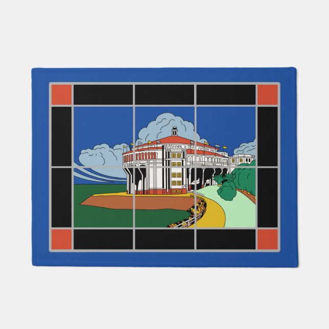 Catalina-Insel-Kasino-Fliesen-Tür-Matte Fußmatte (Vorderseite)